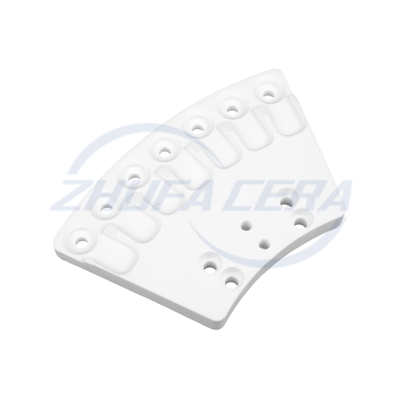 Bahagian seramik berbentuk kipas alumina